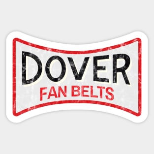 Dover Fan Belts (Original Design - White - Worn) Sticker